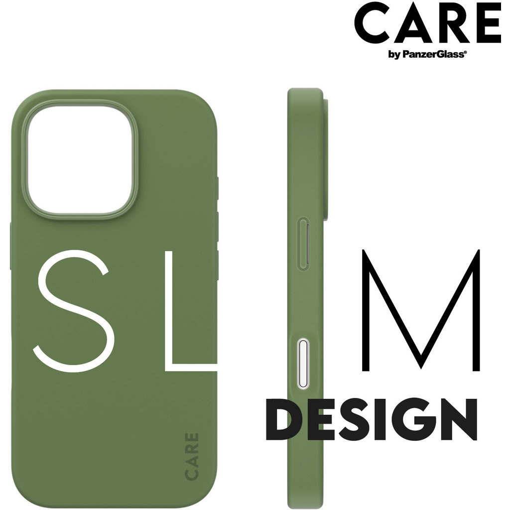CARE by PanzerGlass PanzerGlass CARE MagSafe Case voor iPhone 16 Pro Max - Groen