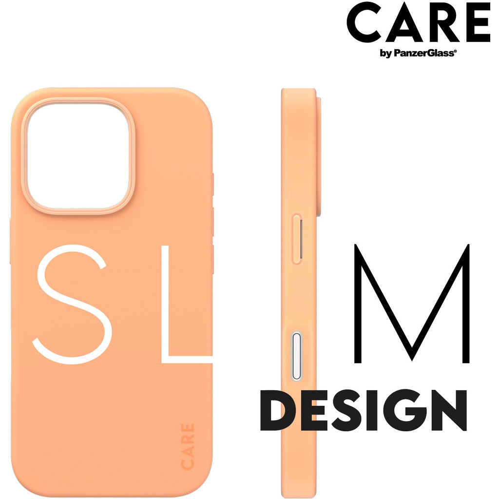 CARE by PanzerGlass PanzerGlass CARE MagSafe Case voor iPhone 16 Pro - Peachy