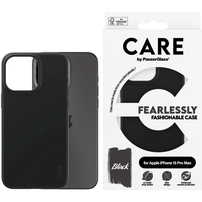 CARE by PanzerGlass CARE by PanzerGlass Fashionable Case Black iPhone 15 Pro Max