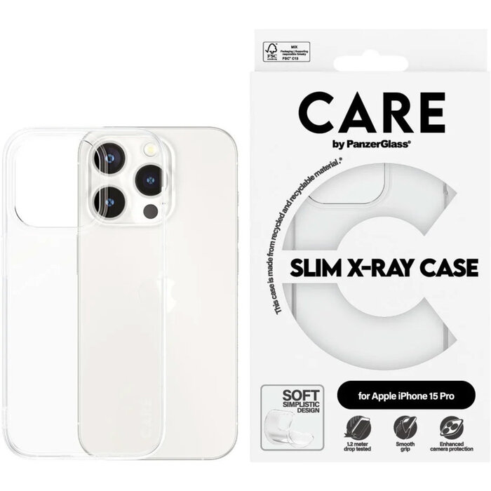 CARE by PanzerGlass CARE by PanzerGlass Fashionable Case Transparent X-Ray Soft Basic iPhone 15 Pro