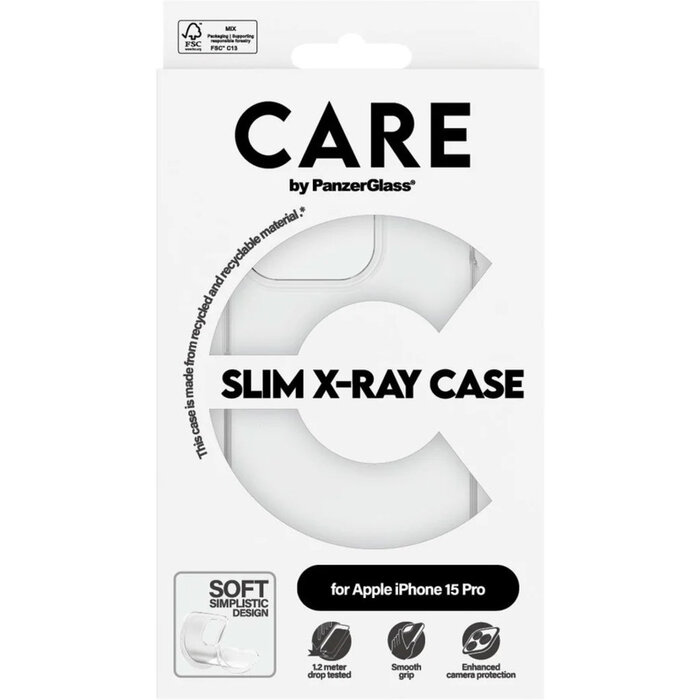 CARE by PanzerGlass CARE by PanzerGlass Case voor iPhone 15 Pro - Transparant