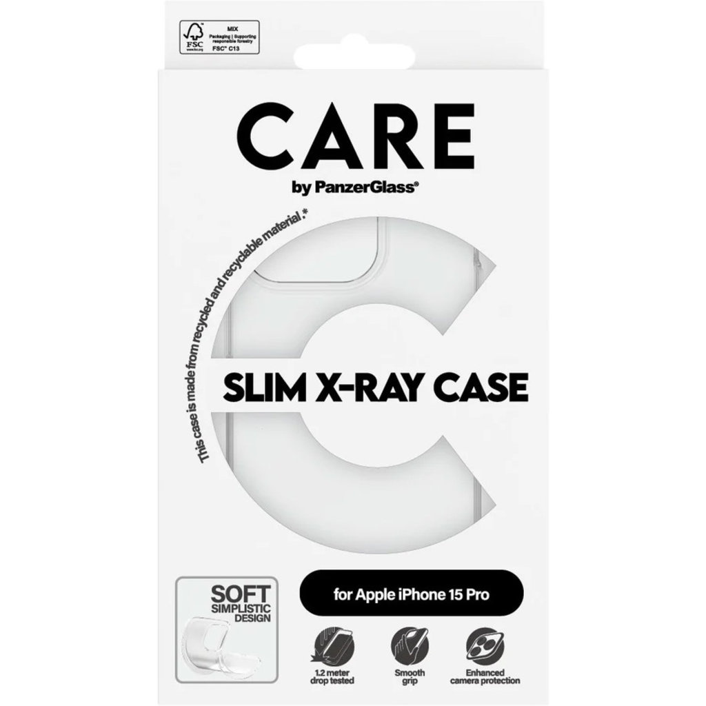 CARE by PanzerGlass CARE by PanzerGlass Fashionable Case Transparent X-Ray Soft Basic iPhone 15 Pro