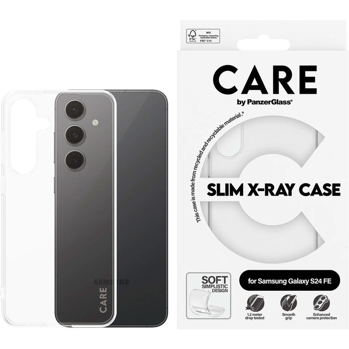 CARE by PanzerGlass PanzerGlass CARE Case Samsung Galaxy S24 FE - Transparant