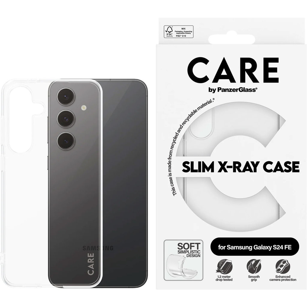 CARE by PanzerGlass PanzerGlass CARE Case Samsung Galaxy S24 FE - Transparant