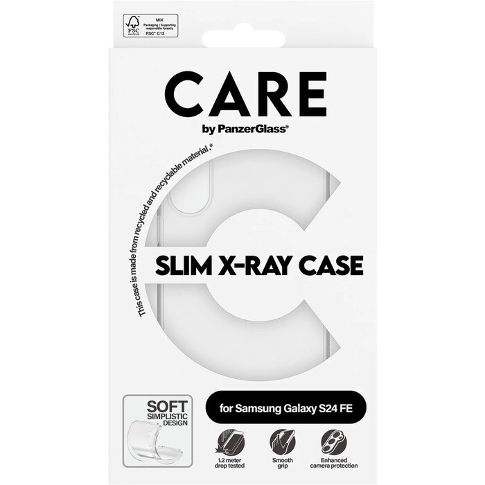 CARE by PanzerGlass PanzerGlass CARE Case Samsung Galaxy S24 FE - Transparant