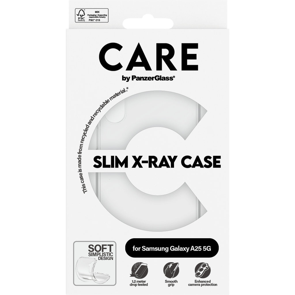 CARE by PanzerGlass PanzerGlass CARE Case Samsung Galaxy A25 5G - Transparant