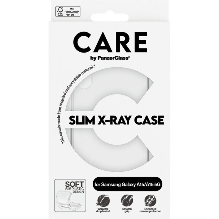 CARE by PanzerGlass PanzerGlass CARE Case Samsung Galaxy A15 / A15 5G - Transparant