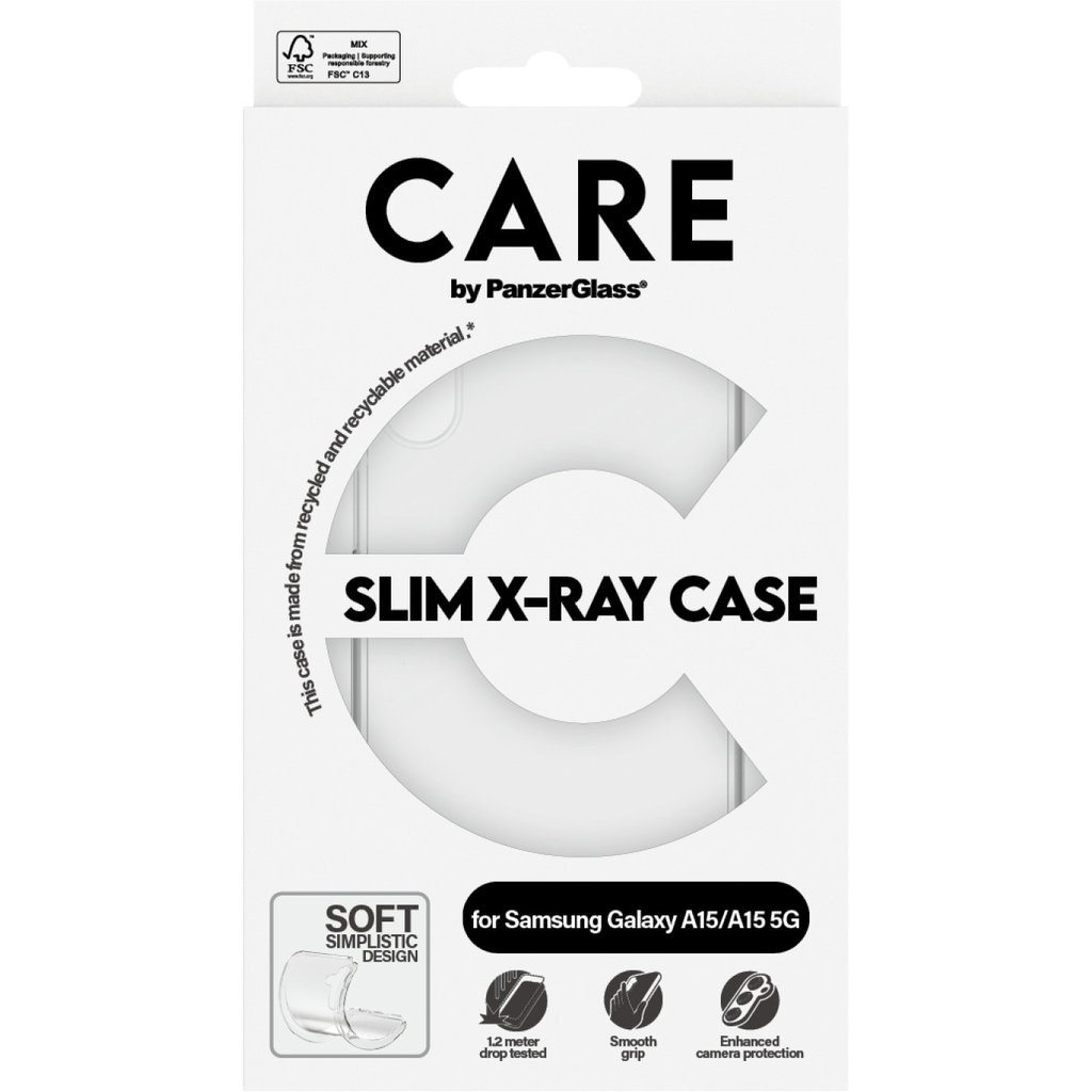 CARE by PanzerGlass PanzerGlass CARE Case Samsung Galaxy A15 / A15 5G - Transparant
