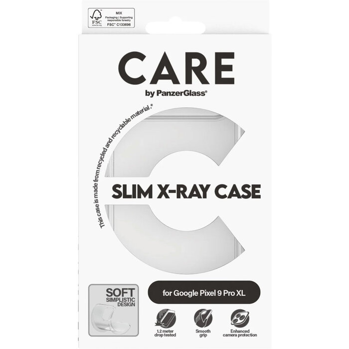 CARE by PanzerGlass PanzerGlass CARE Transparante Case voor Google Pixel 9 Pro XL