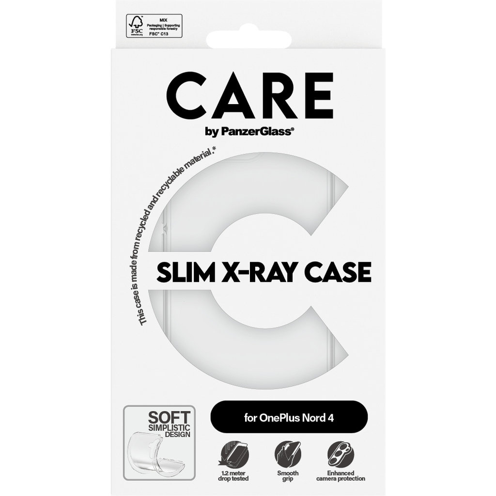 CARE by PanzerGlass PanzerGlass CARE Case OnePlus Nord 4 - Transparant Shockproof Hoesje