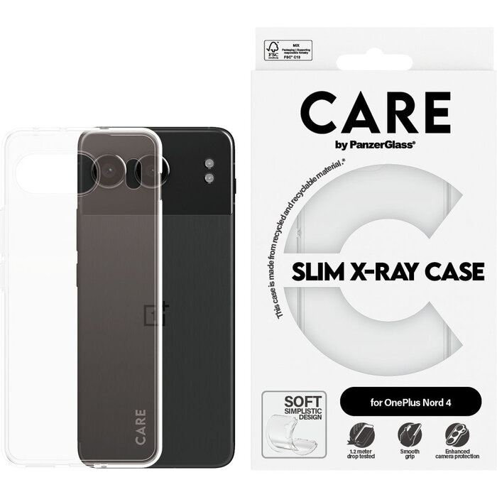 CARE by PanzerGlass PanzerGlass CARE Case OnePlus Nord 4 - Transparant Shockproof Hoesje