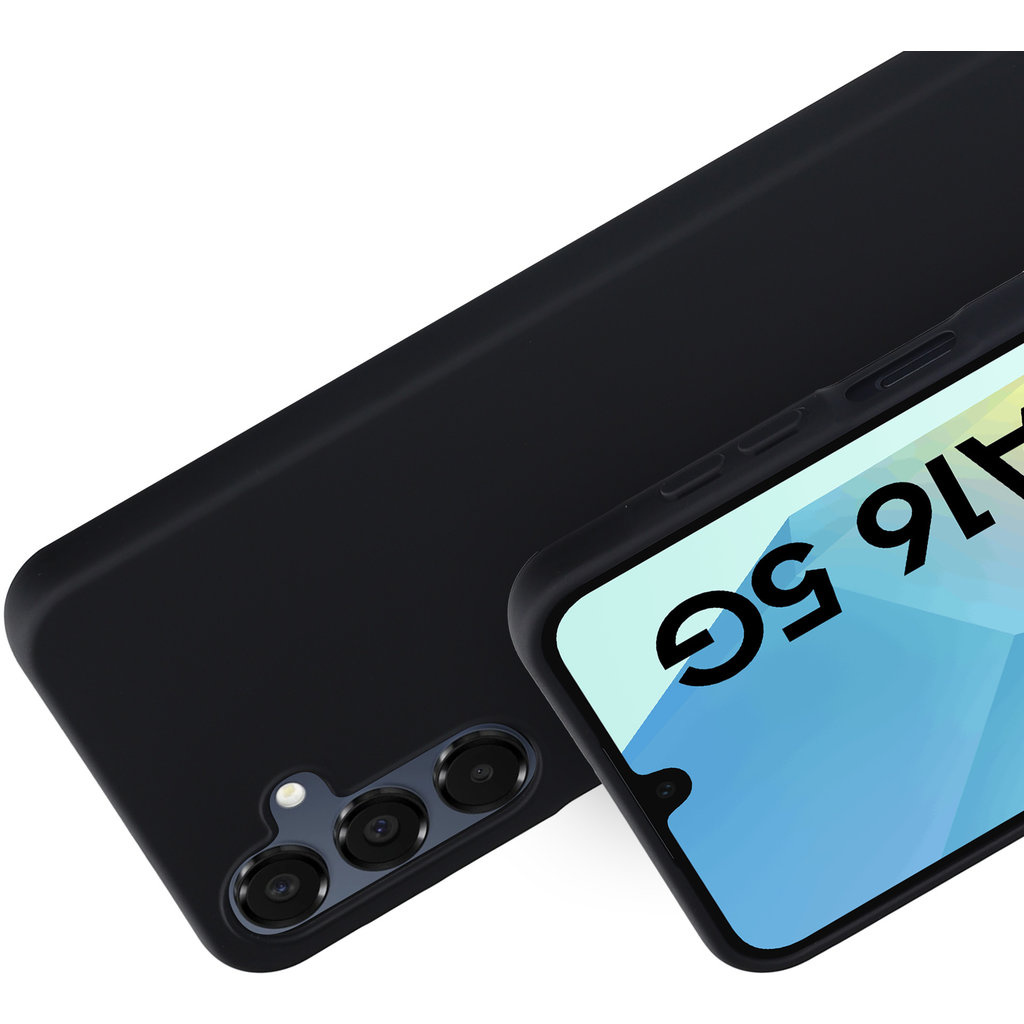 Mobiparts Mobiparts Silicone Cover voor Samsung Galaxy A16 - Zwart