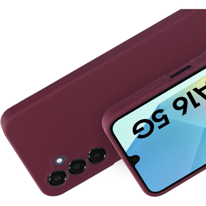 Mobiparts Mobiparts Siliconen Cover voor Samsung Galaxy A16 - Plum Red