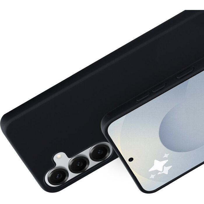 Mobiparts Mobiparts Siliconen Cover voor Samsung Galaxy S25 Plus - Zwart