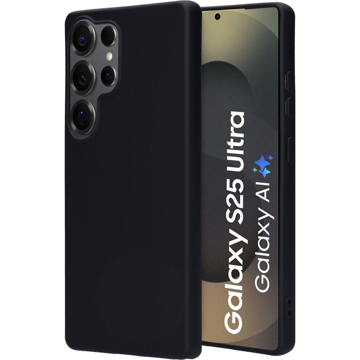 Mobiparts Mobiparts Silicone Cover voor Samsung Galaxy S25 Ultra - Zwart