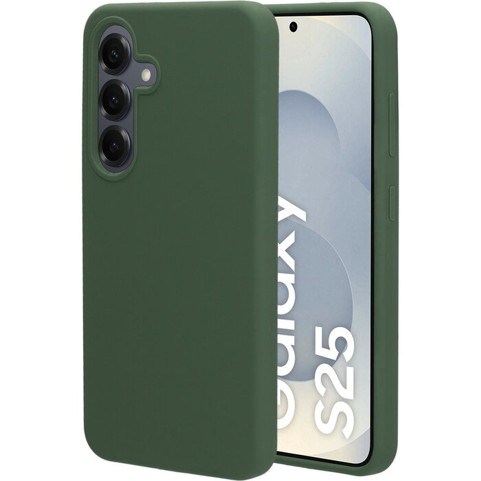 Mobiparts Mobiparts Silicone Cover voor Samsung Galaxy S25 - Forest Green