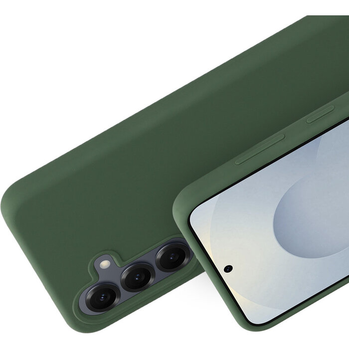 Mobiparts Mobiparts Silicone Cover voor Samsung Galaxy S25 - Forest Green