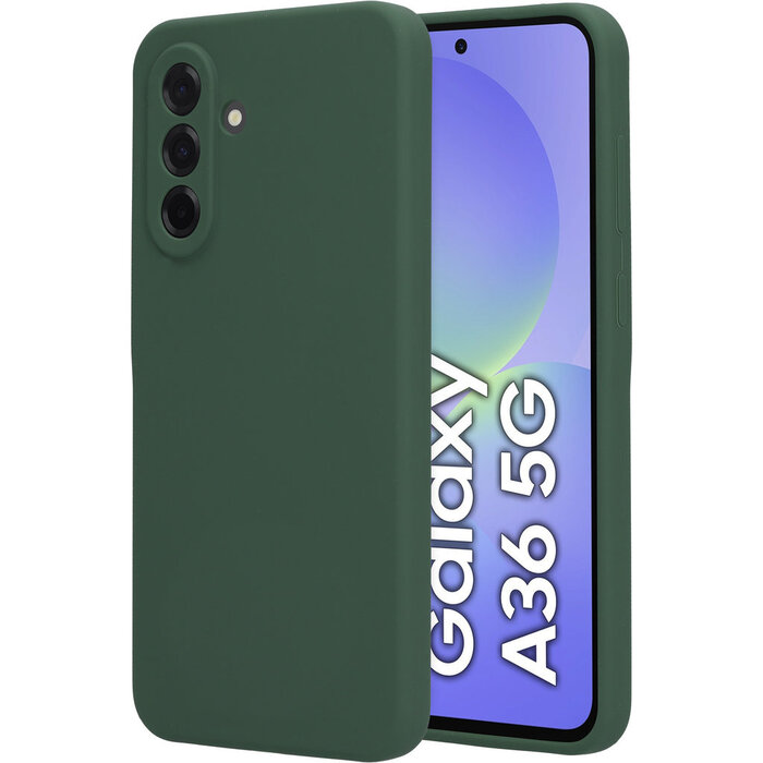 Mobiparts Mobiparts Silicone Cover voor Samsung Galaxy A36 - Forest Green