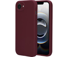 Mobiparts Mobiparts Silicone Cover voor iPhone 17e / 16e - Plum Red