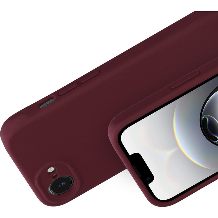 Mobiparts Mobiparts Silicone Cover Apple iPhone 17e/16e Plum Red