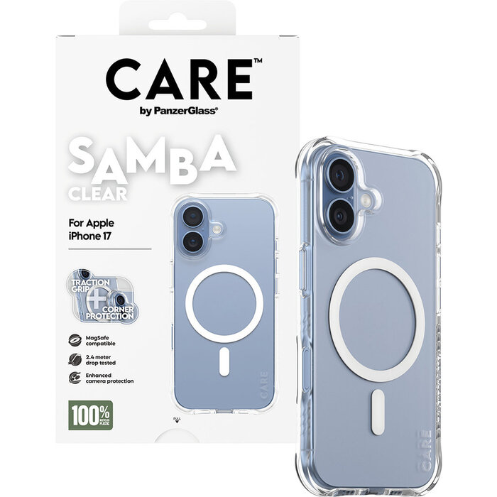 CARE by PanzerGlass CARE by PanzerGlass Fashionable Case Samba Transparent MagSafe iPhone 17