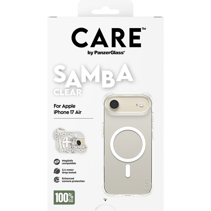 CARE by PanzerGlass PanzerGlass CARE Samba MagSafe Hoesje voor iPhone Air - Transparant