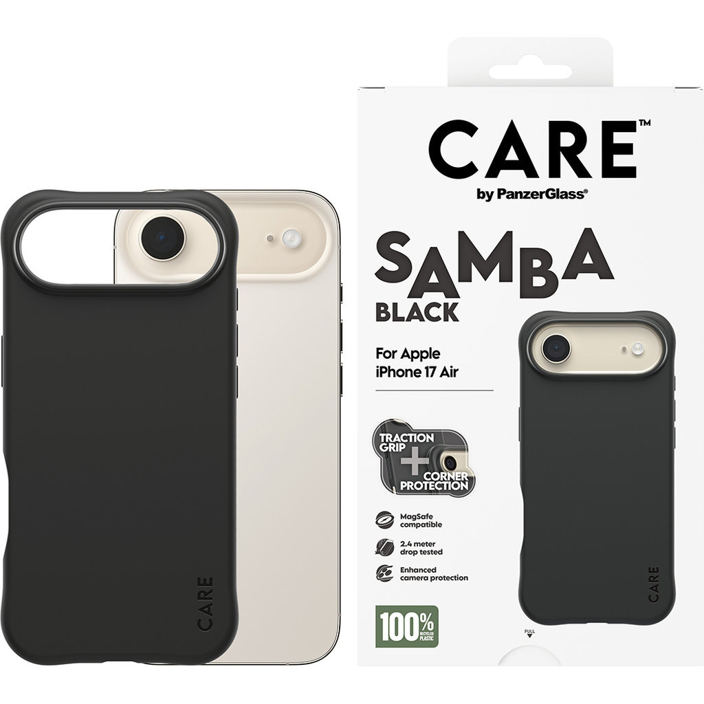 CARE by PanzerGlass PanzerGlass CARE Samba MagSafe Hoesje voor iPhone Air - Zwart