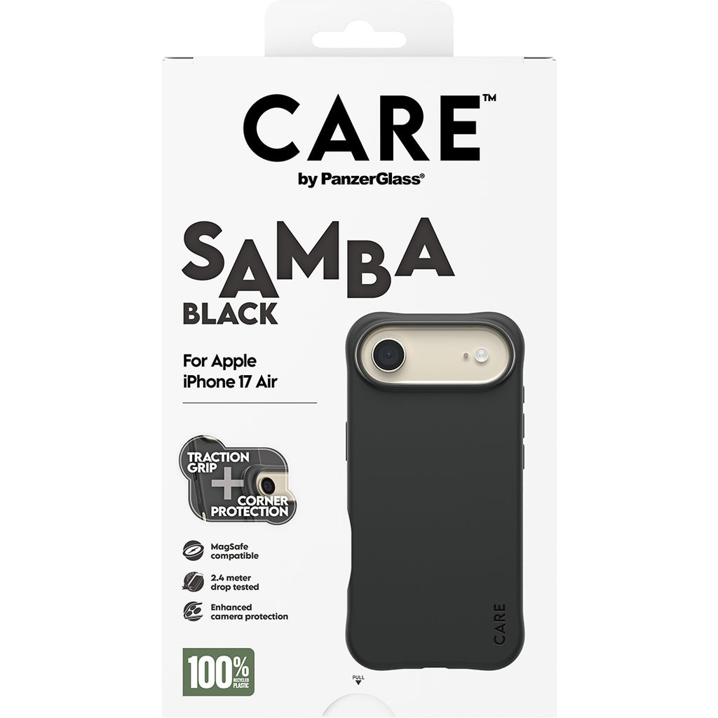 CARE by PanzerGlass PanzerGlass CARE Samba MagSafe Hoesje voor iPhone Air - Zwart