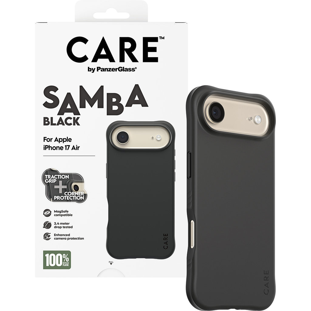 CARE by PanzerGlass PanzerGlass CARE Samba MagSafe Hoesje voor iPhone Air - Zwart