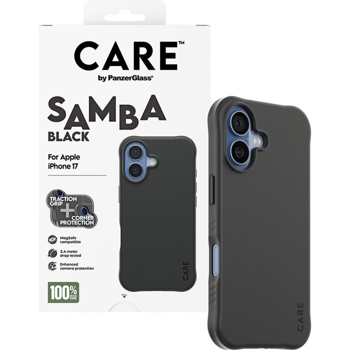 CARE by PanzerGlass CARE by PanzerGlass Fashionable Case Samba Black MagSafe iPhone 17