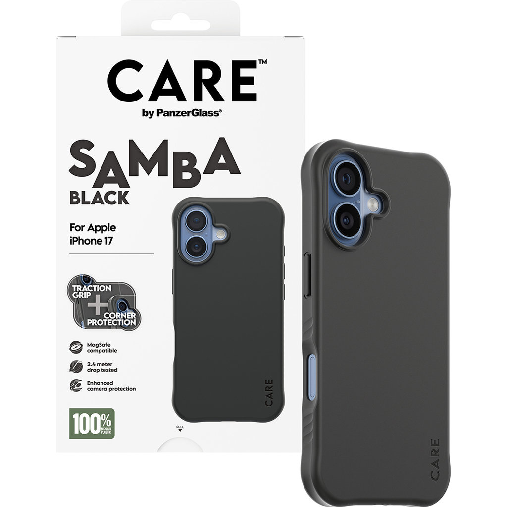 CARE by PanzerGlass CARE by PanzerGlass Fashionable Case Samba Black MagSafe iPhone 17, foto 5 van 5