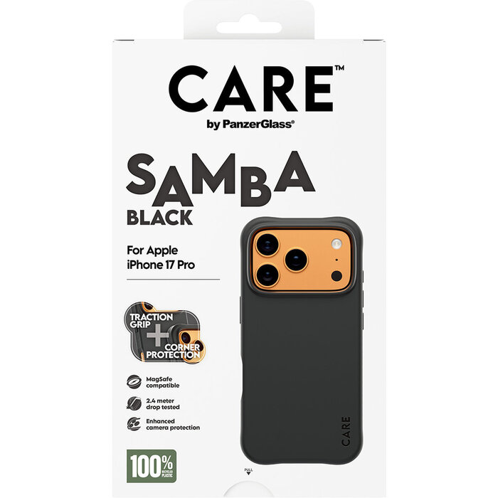 CARE by PanzerGlass CARE by PanzerGlass Samba Black MagSafe Case voor iPhone 17 Pro