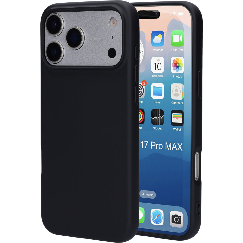 Mobiparts Mobiparts Silicone Cover voor iPhone 17 Pro Max - Zwart