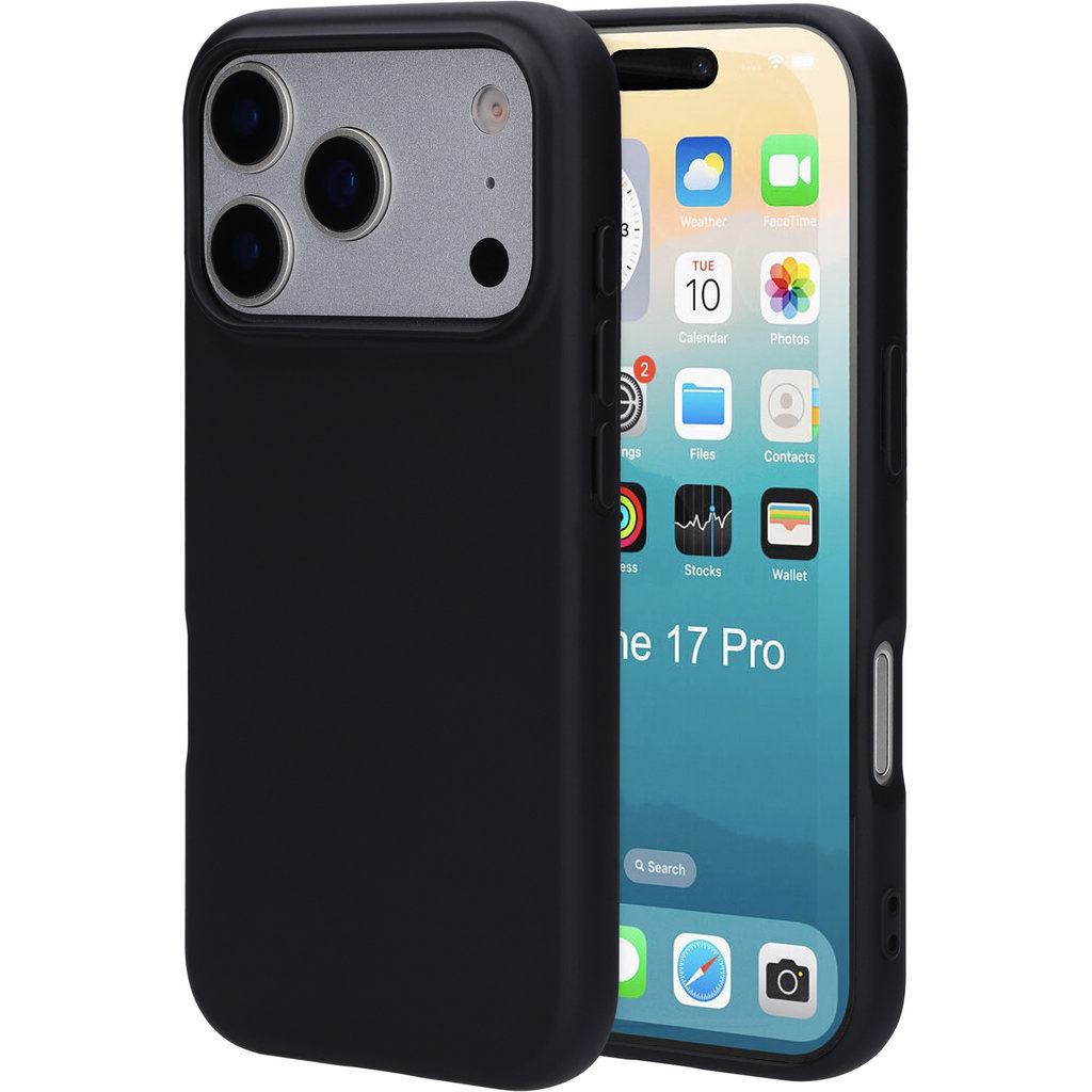 Mobiparts Mobiparts Silicone Cover voor Apple iPhone 17 Pro - Zwart
