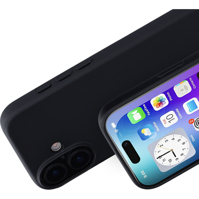 Mobiparts Mobiparts Silicone Cover voor Apple iPhone 17 - Zwart
