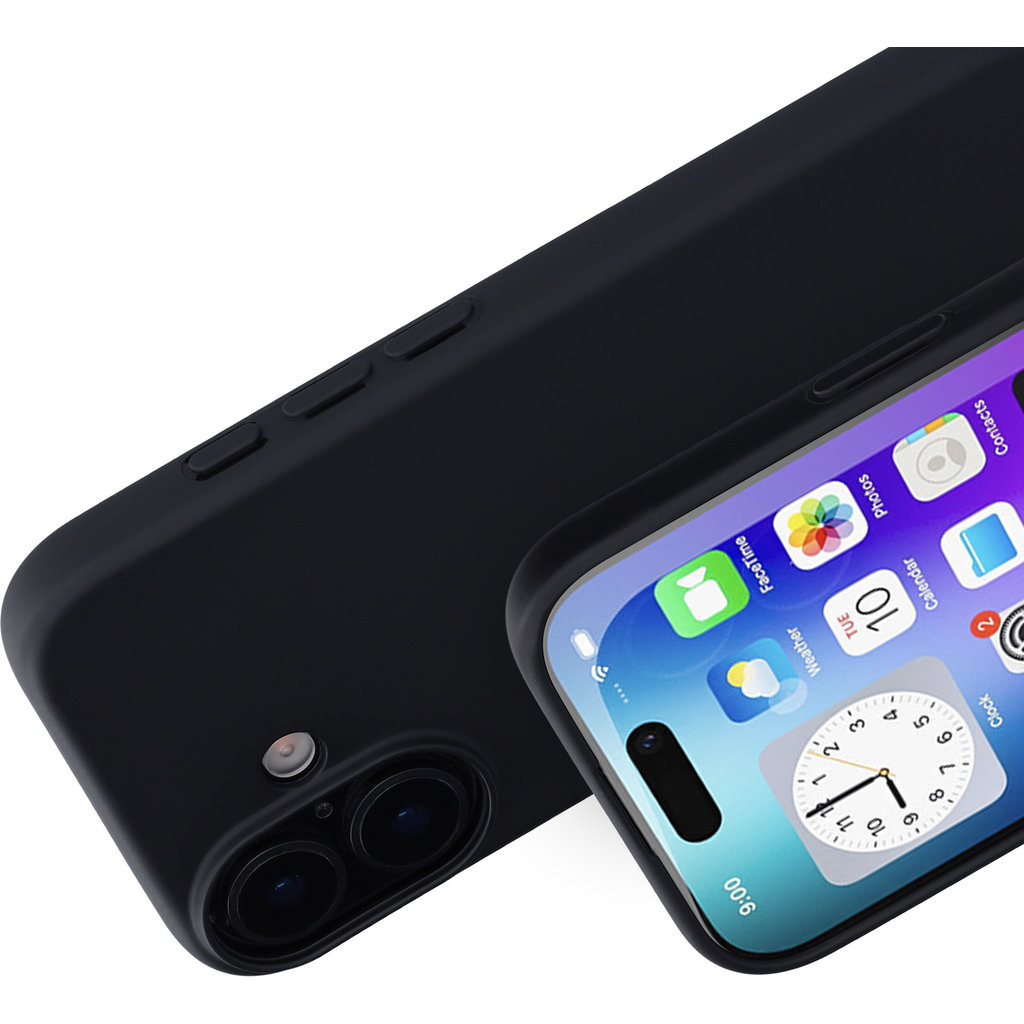 Mobiparts Mobiparts Silicone Cover voor Apple iPhone 17 - Zwart