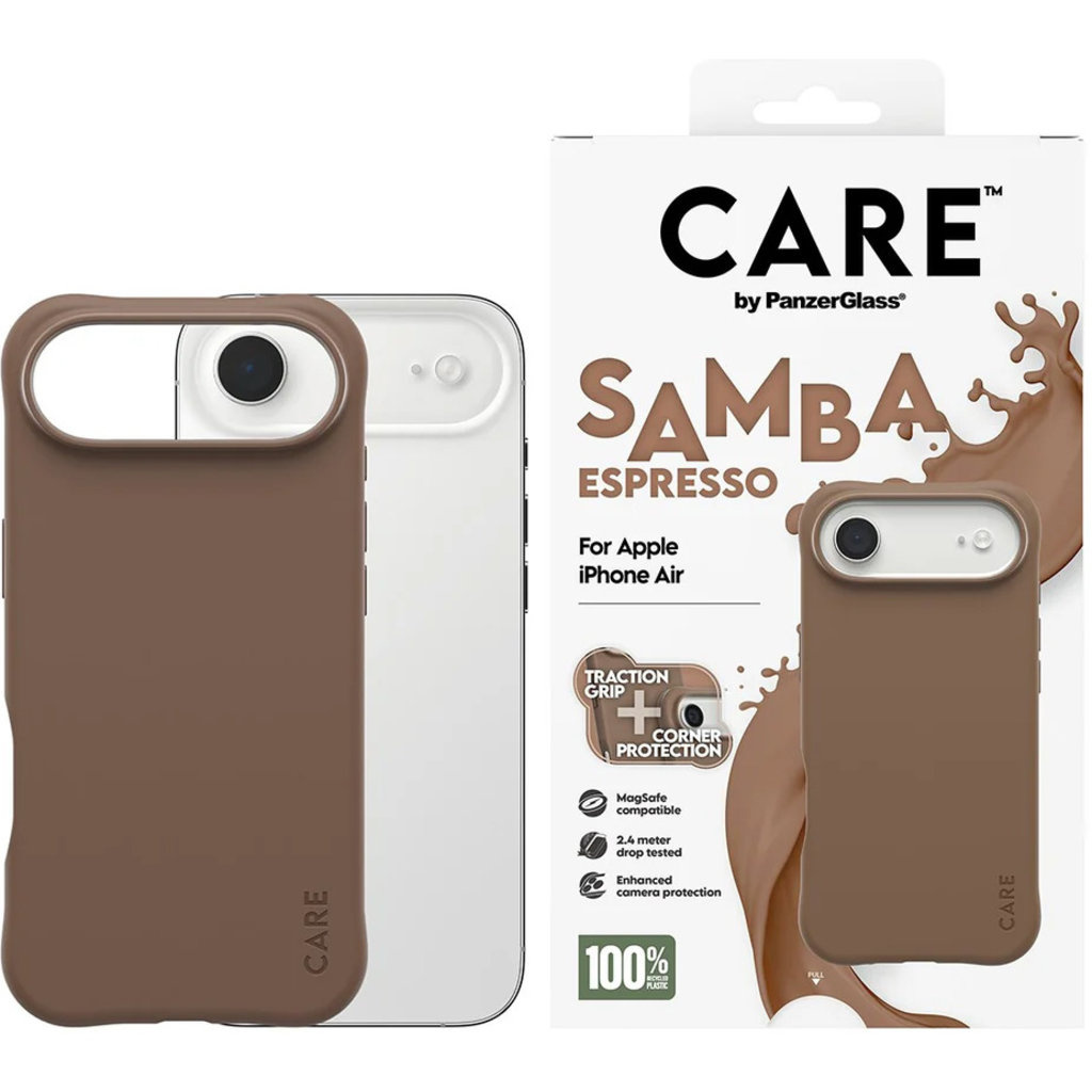 CARE by PanzerGlass PanzerGlass CARE Fashionable Case iPhone Air - Samba Espresso - MagSafe