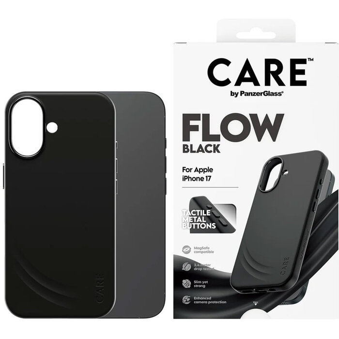 CARE by PanzerGlass CARE by PanzerGlass FLOW MagSafe Case voor iPhone 17 - Zwart