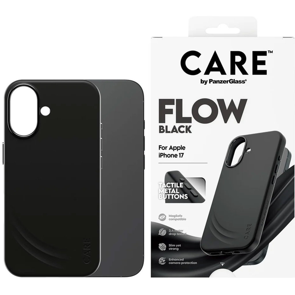 CARE by PanzerGlass CARE by PanzerGlass FLOW MagSafe Case voor iPhone 17 - Zwart