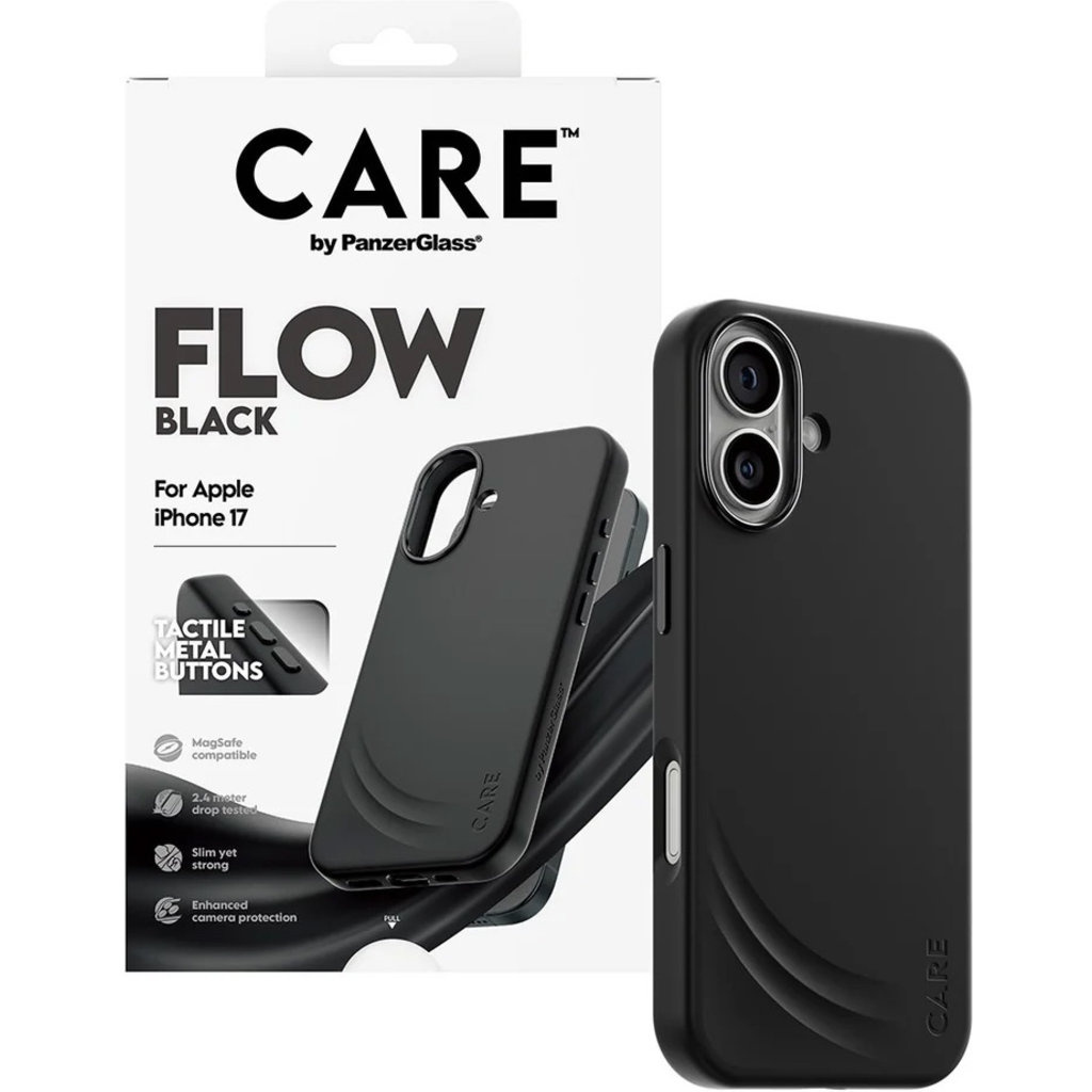 CARE by PanzerGlass CARE by PanzerGlass FLOW MagSafe Case voor iPhone 17 - Zwart