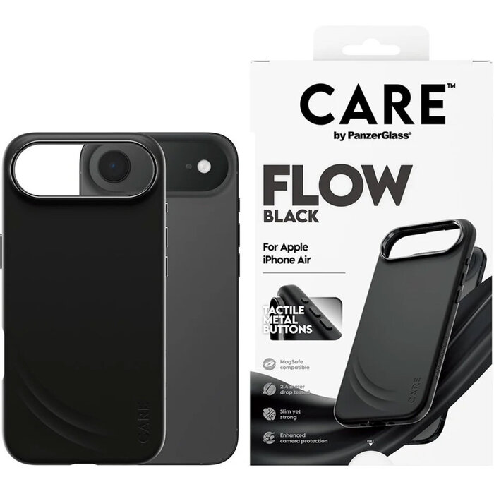 CARE by PanzerGlass PanzerGlass CARE FLOW MagSafe Case voor iPhone Air - Zwart