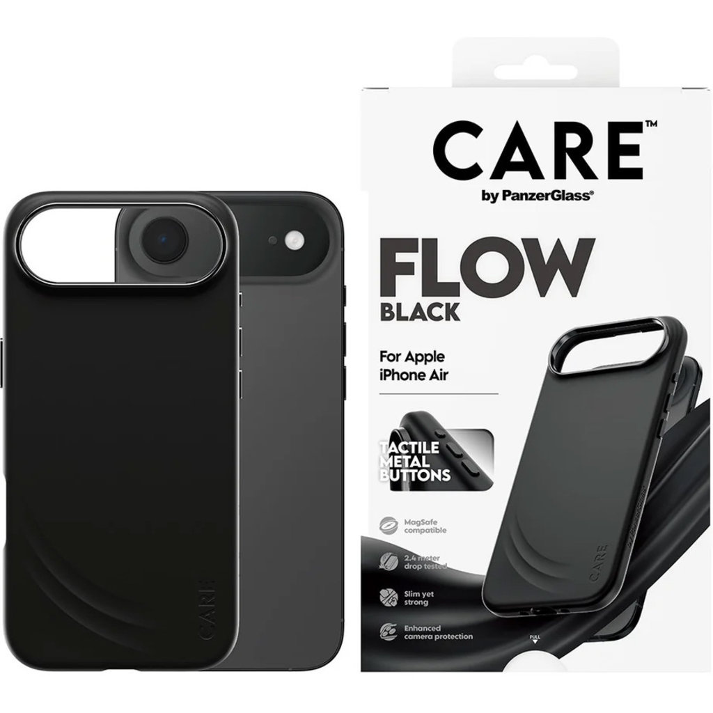 CARE by PanzerGlass PanzerGlass CARE FLOW MagSafe Case voor iPhone Air - Zwart