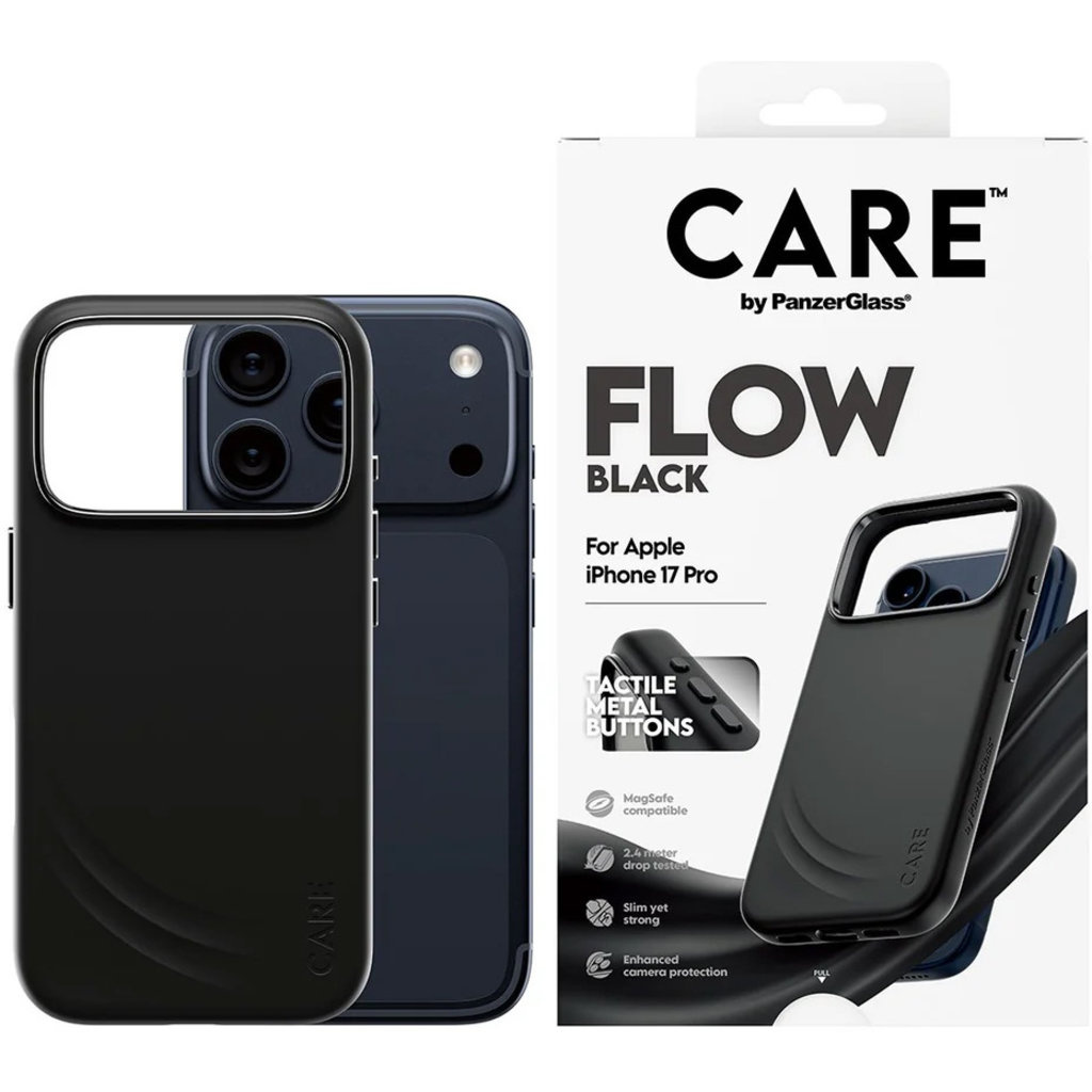 CARE by PanzerGlass CARE by PanzerGlass FLOW MagSafe Case iPhone 17 Pro - Zwart