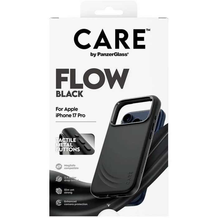 CARE by PanzerGlass CARE by PanzerGlass FLOW MagSafe Case iPhone 17 Pro - Zwart