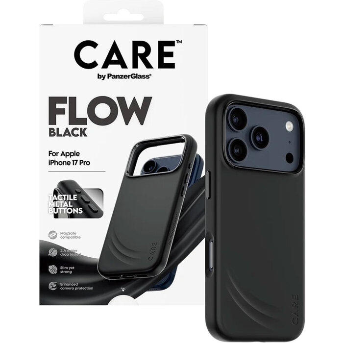 CARE by PanzerGlass CARE by PanzerGlass FLOW MagSafe Case iPhone 17 Pro - Zwart