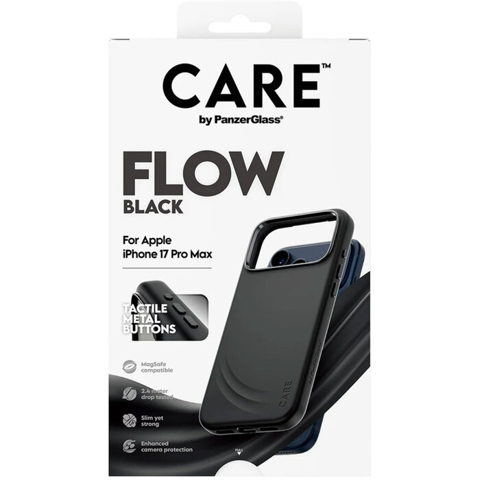 CARE by PanzerGlass PanzerGlass CARE FLOW MagSafe Case voor iPhone 17 Pro Max - Zwart