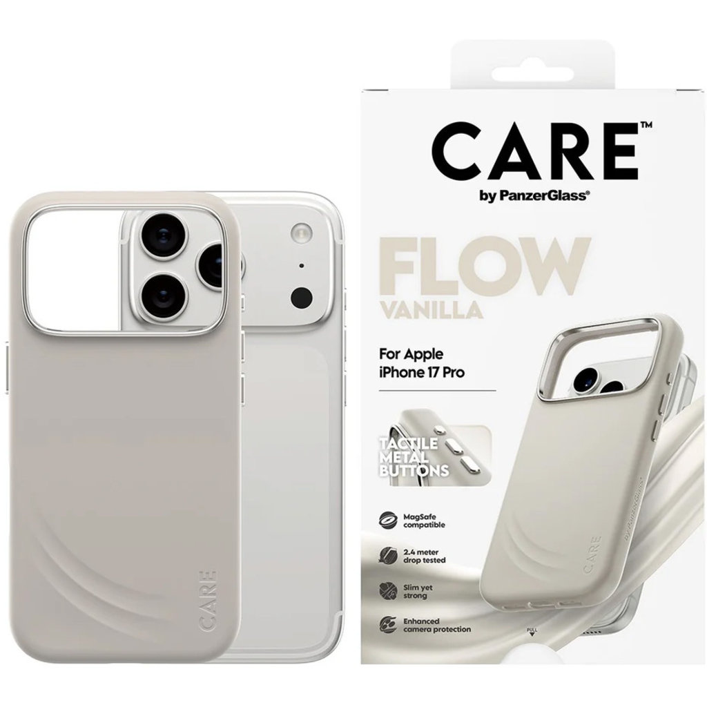 CARE by PanzerGlass CARE by PanzerGlass FLOW MagSafe Case voor iPhone 17 Pro - Vanilla