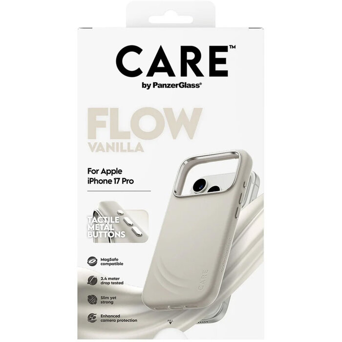 CARE by PanzerGlass CARE by PanzerGlass FLOW MagSafe Case voor iPhone 17 Pro - Vanilla