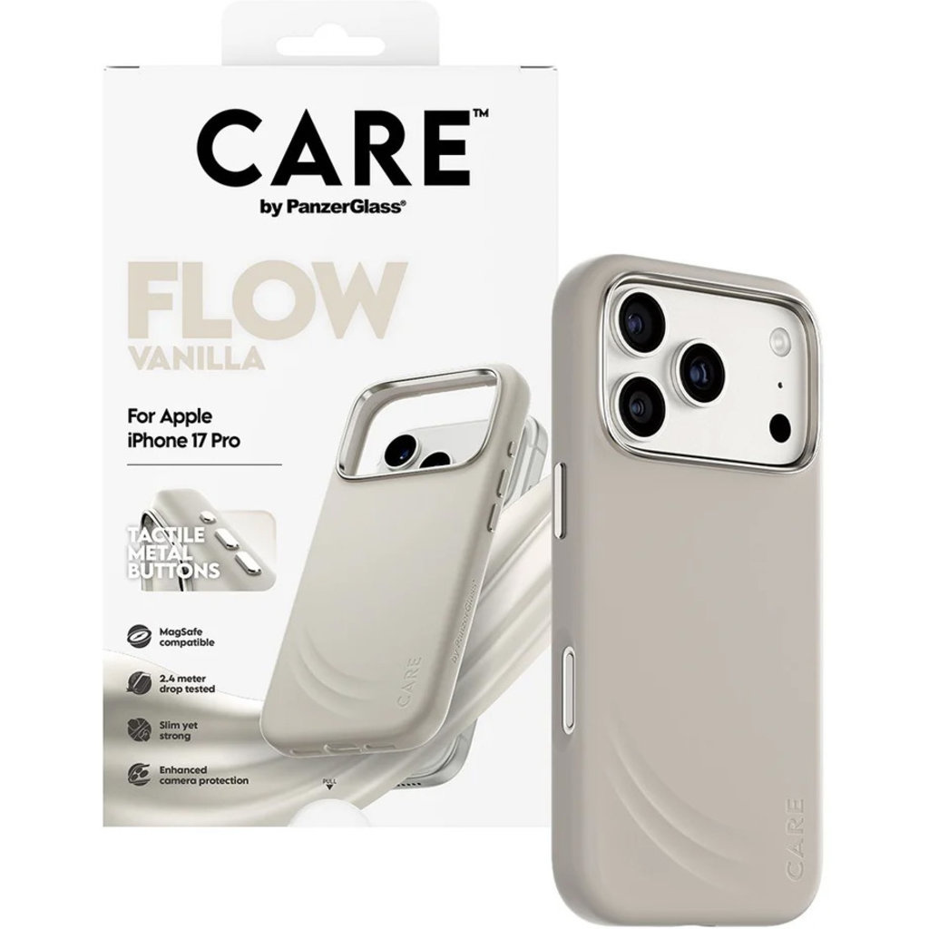 CARE by PanzerGlass CARE by PanzerGlass FLOW MagSafe Case voor iPhone 17 Pro - Vanilla
