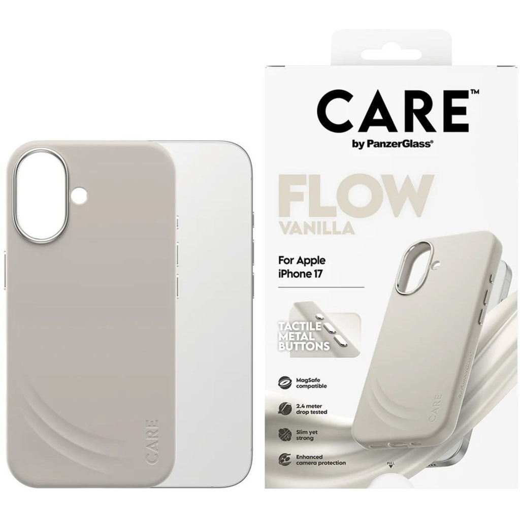 CARE by PanzerGlass CARE by PanzerGlass FLOW MagSafe Case voor iPhone 17 - Vanilla